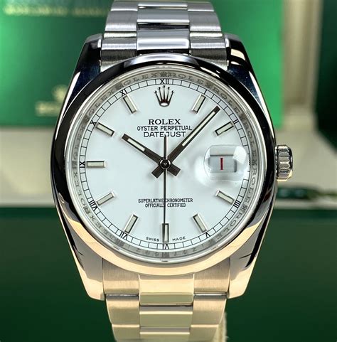 rolex datejust 116200 white dial|pre owned rolex 116200.